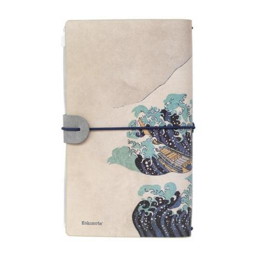 Cuaderno de viaje de la gran ola de Kanagawa Hokusai [1]