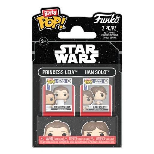 Funko pop bitty pack 2 Princesa Leis y Han Solo