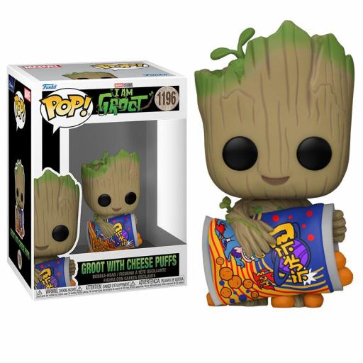 Funko pop 1196  Groot with cheese puffs de I am Groot