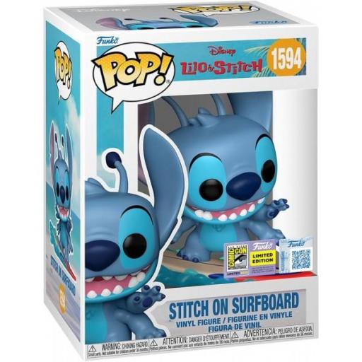 Funko pop 1594 Stitch con tabla de suf edicion limitada de Stitch de Disney 