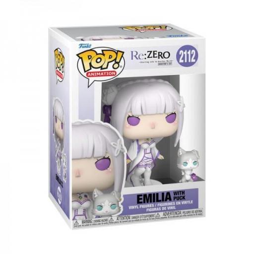 Funko pop 2112 Emilia con Puck de Re:Zero  [1]