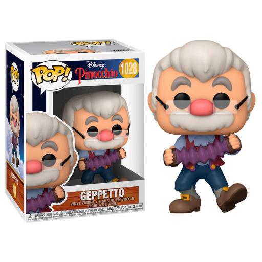 Funko pop 1028 Geppetto con el acordeón de la película Pinocho