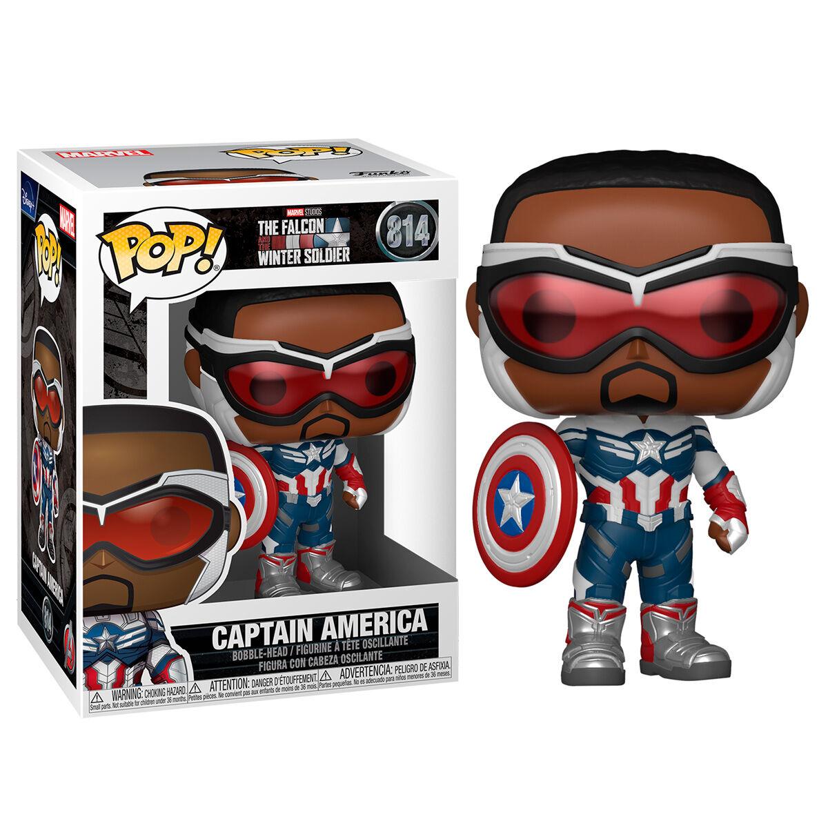 Funko pop 814 Captain America de la serie Falcon y el soldado de invierno