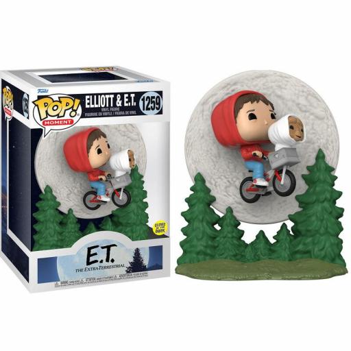 Funko pop 1259Elliot y E.T. con la bicicleta de E.T El Extraterrestre 40º aniversario