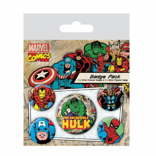 Set de chapas de Marvel