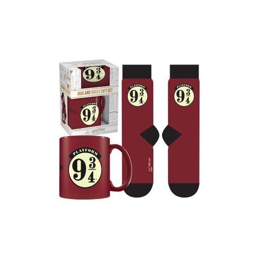 Caja regalo de taza + calcetines de 9 y 3/4 de Harry Potter [1]