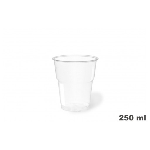 Vasos de plástico PET 250c.c. 1250 uni.