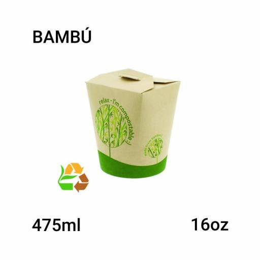 Bowl bambú 16oz 500 unidades  [0]