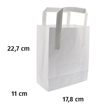 Bolsa papel blanca 250 uds. 17,8x11x22,7 cm [0]