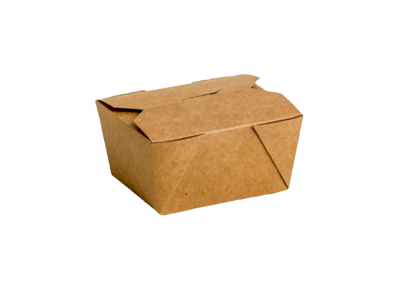 Envase cartón Takeaway Kraft 450 uni. 130x105x65mm