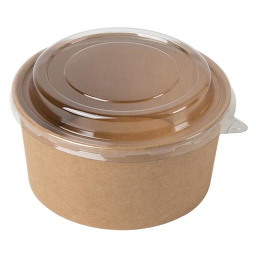 Bol cartón takeaway kraft con tapa 750ml. 300 uds. [0]
