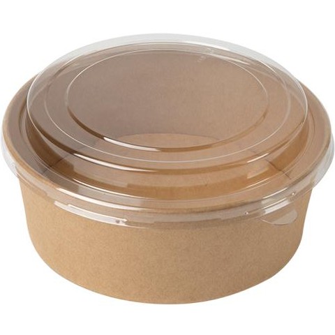 Bol cartón takeaway kraft con tapa 1100ml. 200 uds. [0]