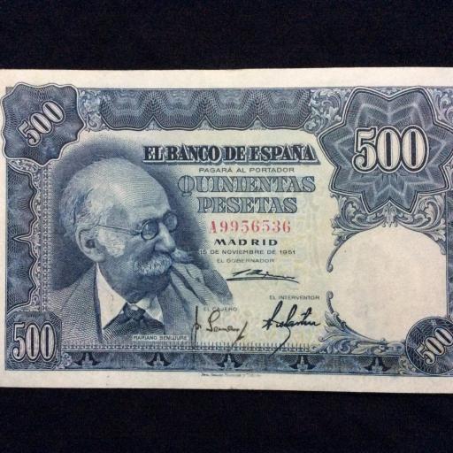 500 PESETAS 1951 - MARIANO BENLLIURE 