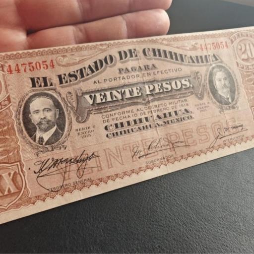 20 PESOS 1914 - ESTADO DE CHIHUAHUA [2]