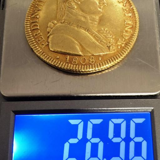 8 ESCUDOS 1808 - SANTIAGO DE CHILE - BUSTO ALMIRANTE [2]