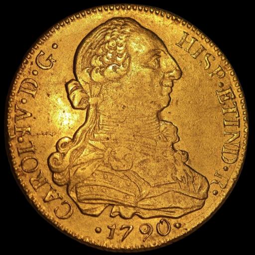 8 ESCUDOS ORO 1790 - SANTIAGO DE CHILE  [2]