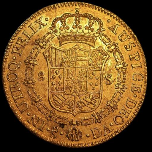 8 ESCUDOS ORO 1790 - SANTIAGO DE CHILE  [1]