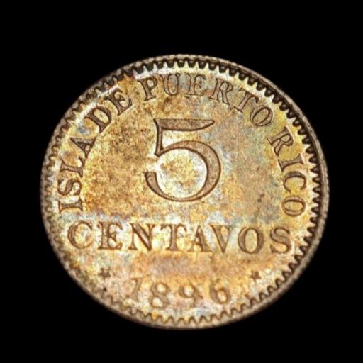 5 CENTAVOS DE PESO 1896 - PUERTO RICO [0]