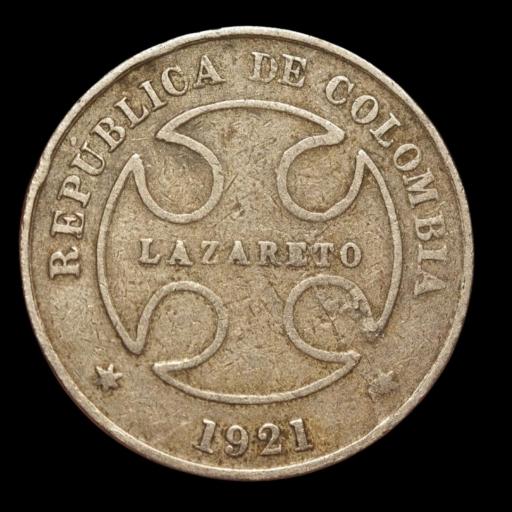 50 CENTAVOS 1921 - LAZARETO - COLOMBIA  [0]
