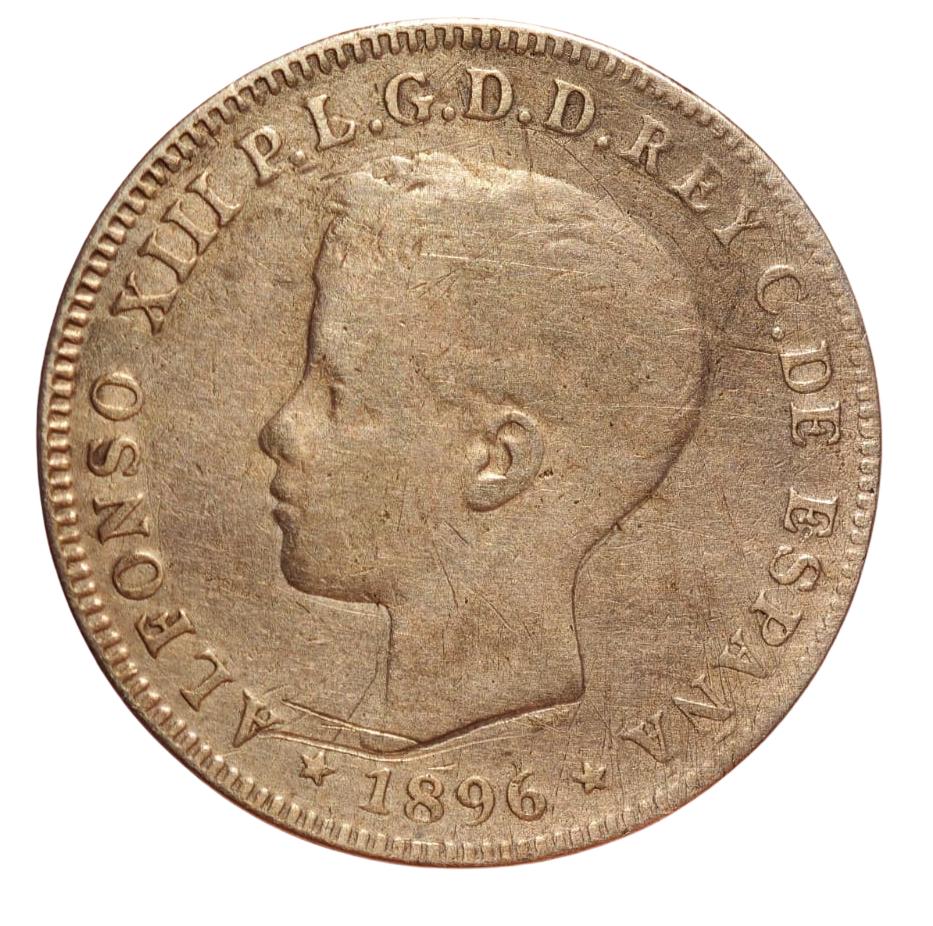 40 CENTAVOS 1896 - ALFONSO XIII - PUERTO RICO
