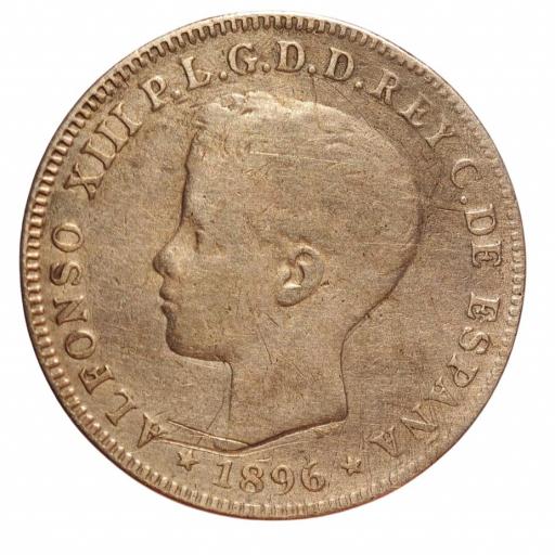 40 CENTAVOS 1896 - ALFONSO XIII - PUERTO RICO [0]