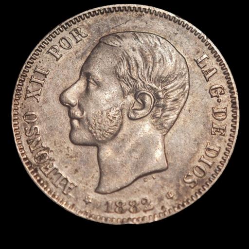 2 PESETAS 1882 - ALFONSO XII - MADRID [2]