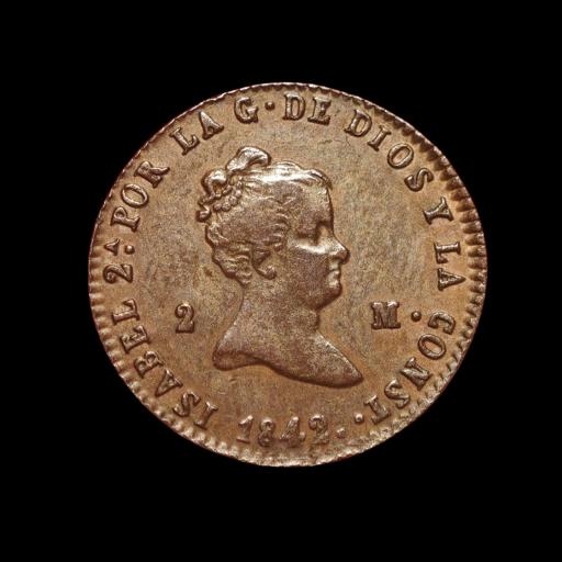 2 MARAVEDIS 1842 - ISABEL II - SEGOVIA