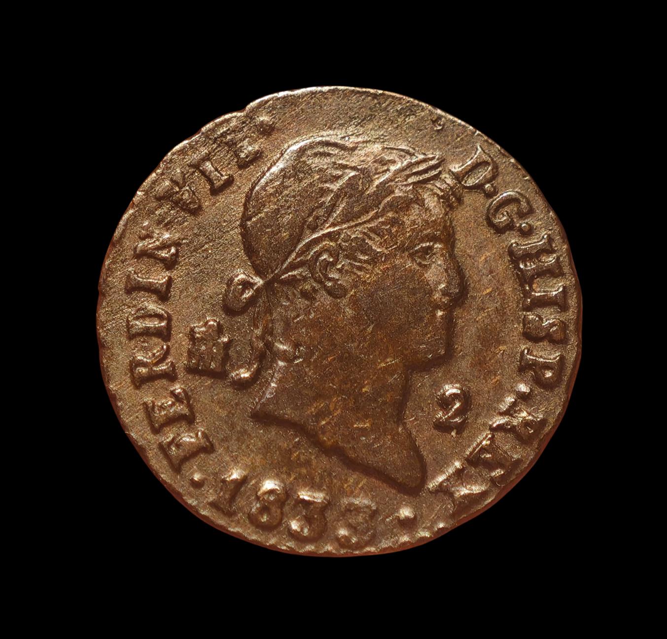 2 MARAVEDIS 1833 - FERNANDO VII - SEGOVIA