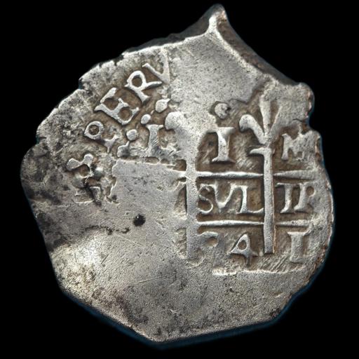 MACUQUINA 1 REAL 1694 - CARLOS II - LIMA 