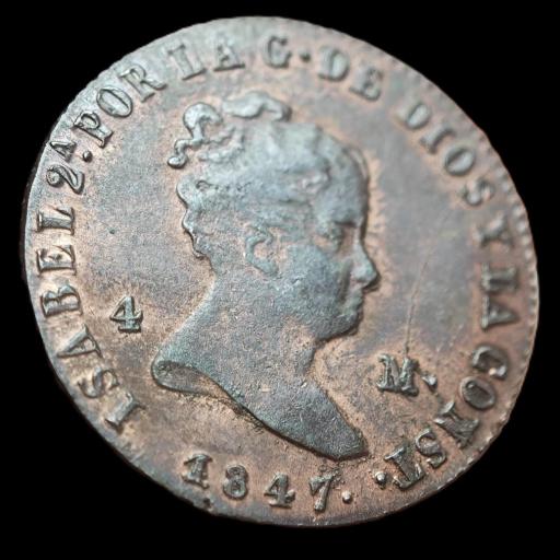 4 MARAVEDÍS 1847 - ISABEL II - JUBIA [2]