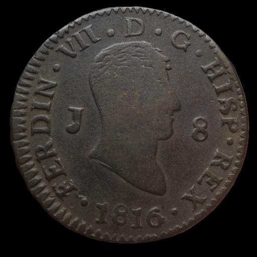 8 MARAVEDÍS 1816 - FERNANDO VII - JUBIA [0]
