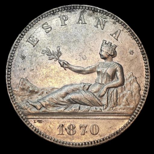 5 PESETAS 1870 - GOBIERNO PROVISIONAL - MADRID [0]