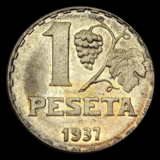 1 PESETA 1937 - II REPÚBLICA - MADRID [3]