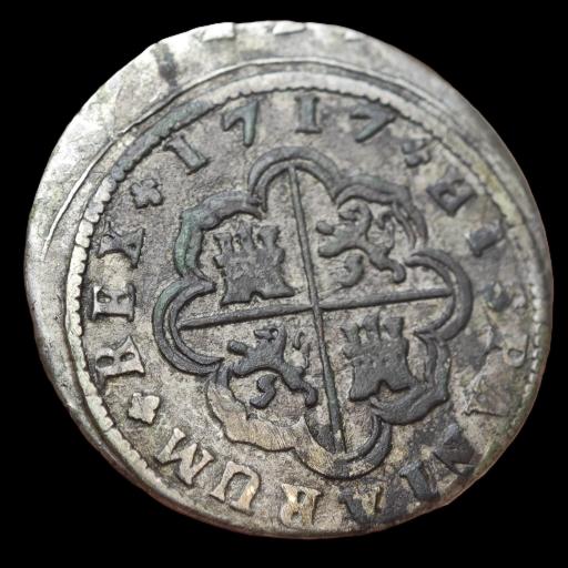 2 REALES 1717 - FELIPE V - MADRID  [3]