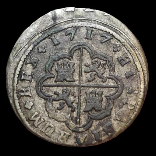 2 REALES 1717 - FELIPE V - MADRID  [1]