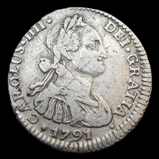 1 REAL 1791 - CARLOS IV - POTOSÍ  [0]