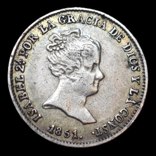 1 REAL 1851 - ISABEL II - SEVILLA  [0]
