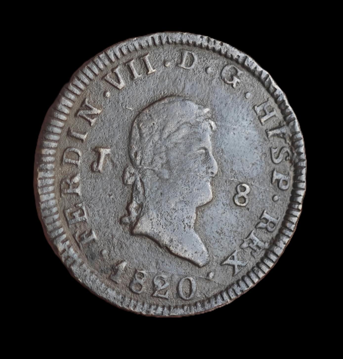 8 MARAVEDÍS 1820 - FERNANDO VII - JUBIA