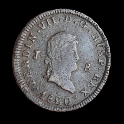 8 MARAVEDÍS 1820 - FERNANDO VII - JUBIA