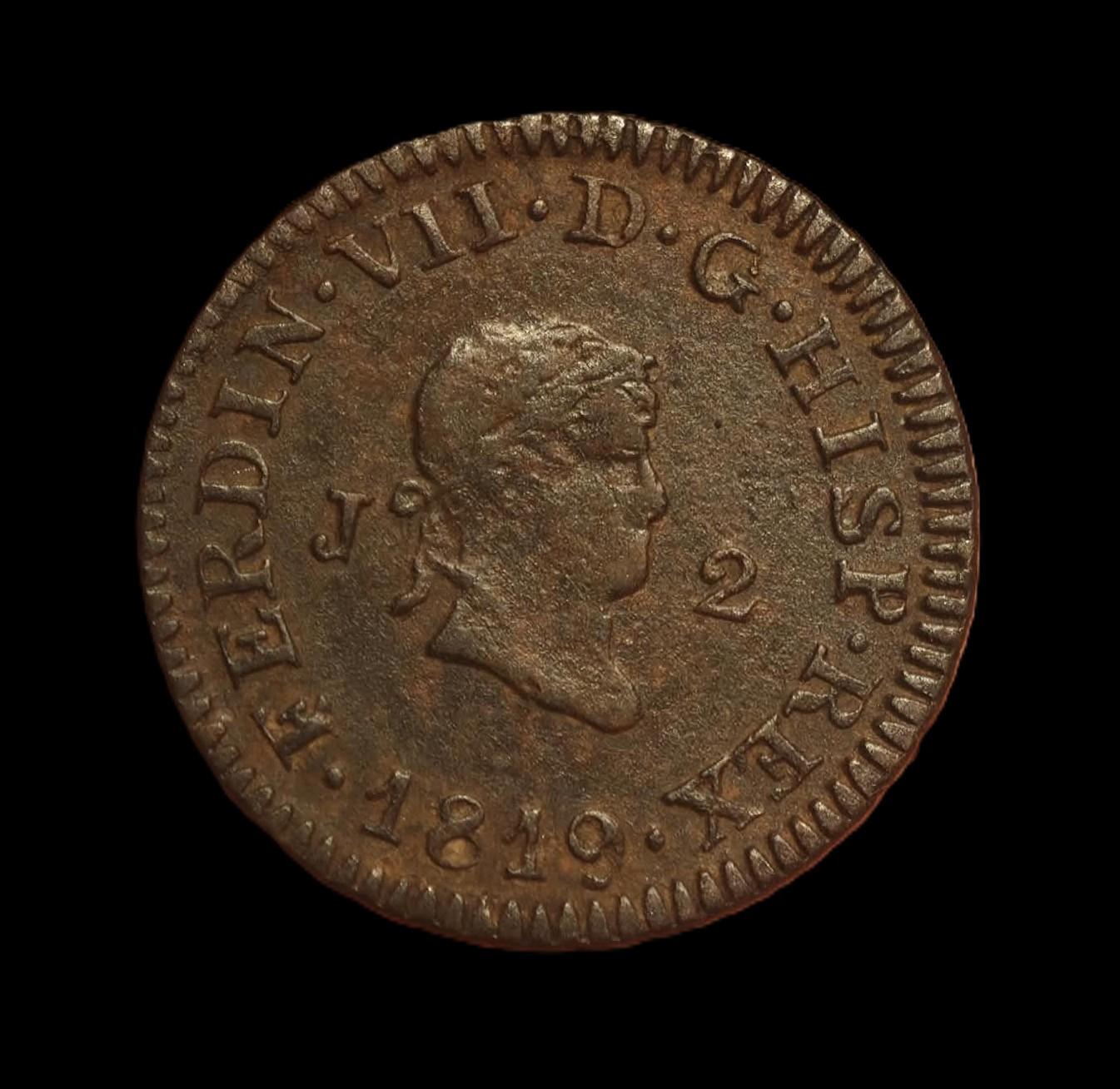 2 MARAVEDIS 1819 - FERNANDO VII - JUBIA
