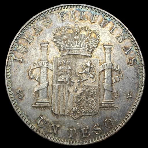 1 PESO 1897 - ALFONSO XIII - FILIPINAS  [1]