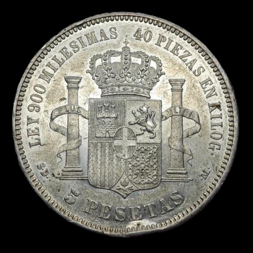 5 PESETAS 1871 - AMADEO I - MADRID [1]