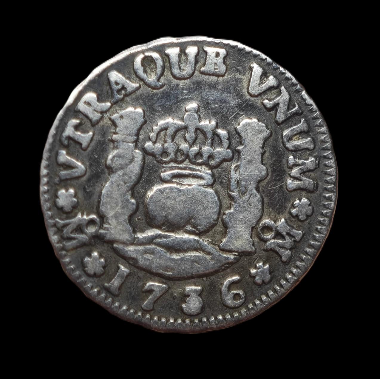 1/2 REAL 1736 - FELIPE V - MEXICO