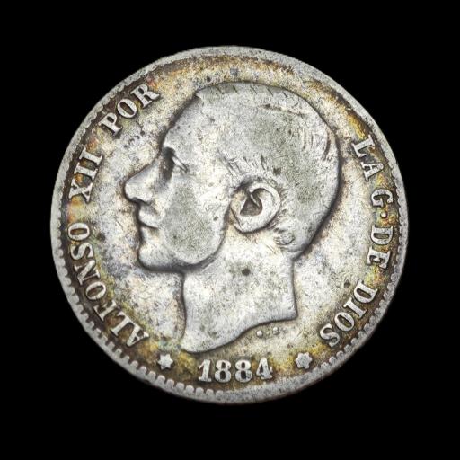 1 PESETA 1884 - ALFONSO XII - MADRID