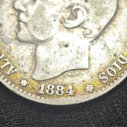 1 PESETA 1884 - ALFONSO XII - MADRID [3]