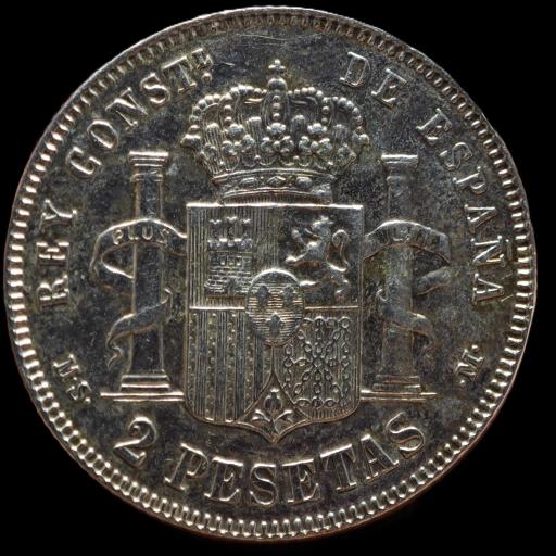 2 PESETAS 1882 - ALFONSO XII - MADRID [1]
