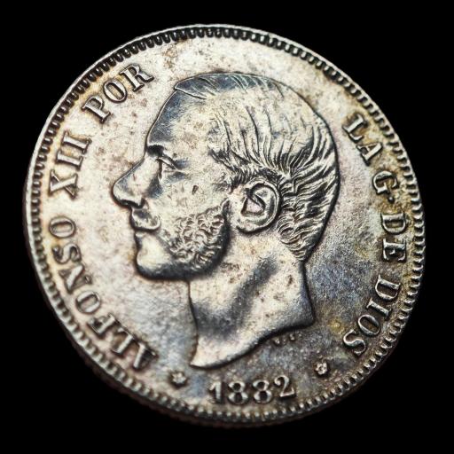 2 PESETAS 1882 - ALFONSO XII - MADRID [3]