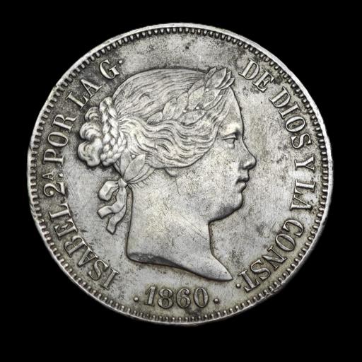 20 REALES 1860 - ISABEL II - MADRID [3]