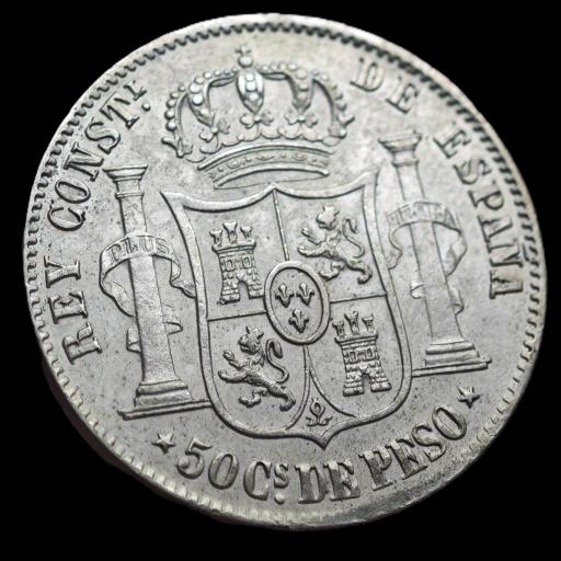 50 CENTAVOS 1885 - ALFONSO XII - MANILA [1]