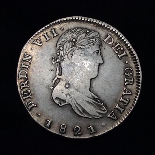 8 REALES 1821 - ZACATECAS - FERNANDO VII 